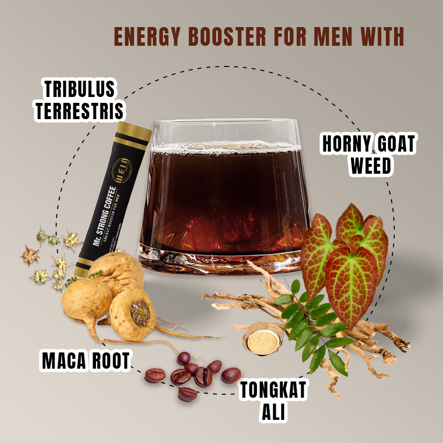 MR.STRONG COFFEE 7 IN 1 - ENERGY BOOSTER FOR MEN - MILK COFFEE 7 IN 1